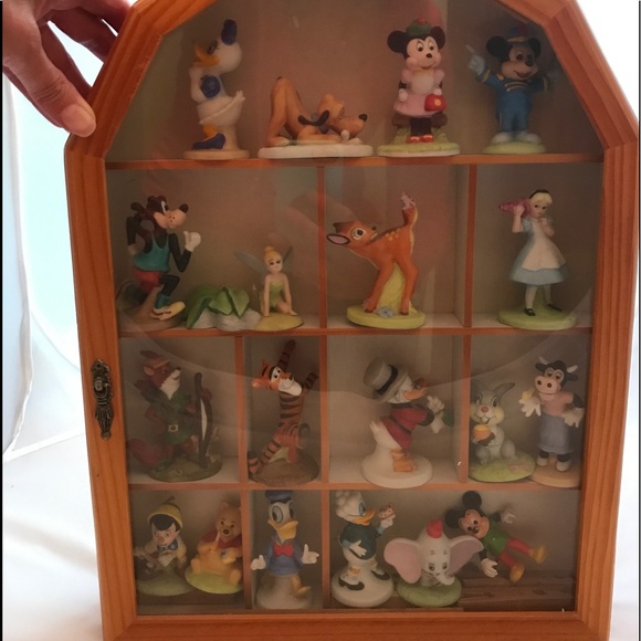 18 pc Disney Character collection in shadow box - Picture 1 of 1